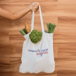 TOTE BAG BLANCA CON LOGO DIGITEL
